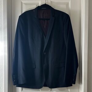 Zara Dark Navy Two-Button Single-Breasted Blazer